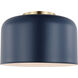 Malone 1 Light 10.75 inch Navy Ceiling Flush Mount Ceiling Light